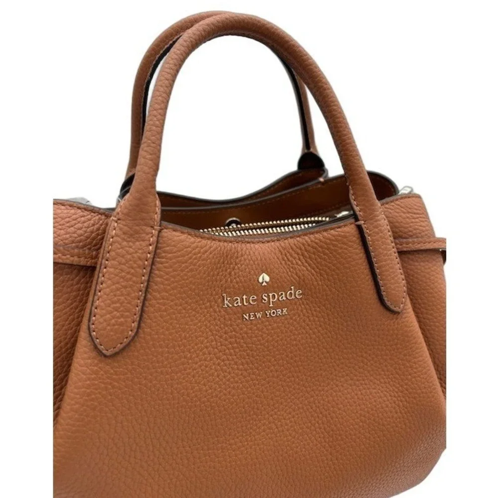 NEW Kate Spade Dumpling Satchel Women's Brown Pebbled Leather K8135 $379